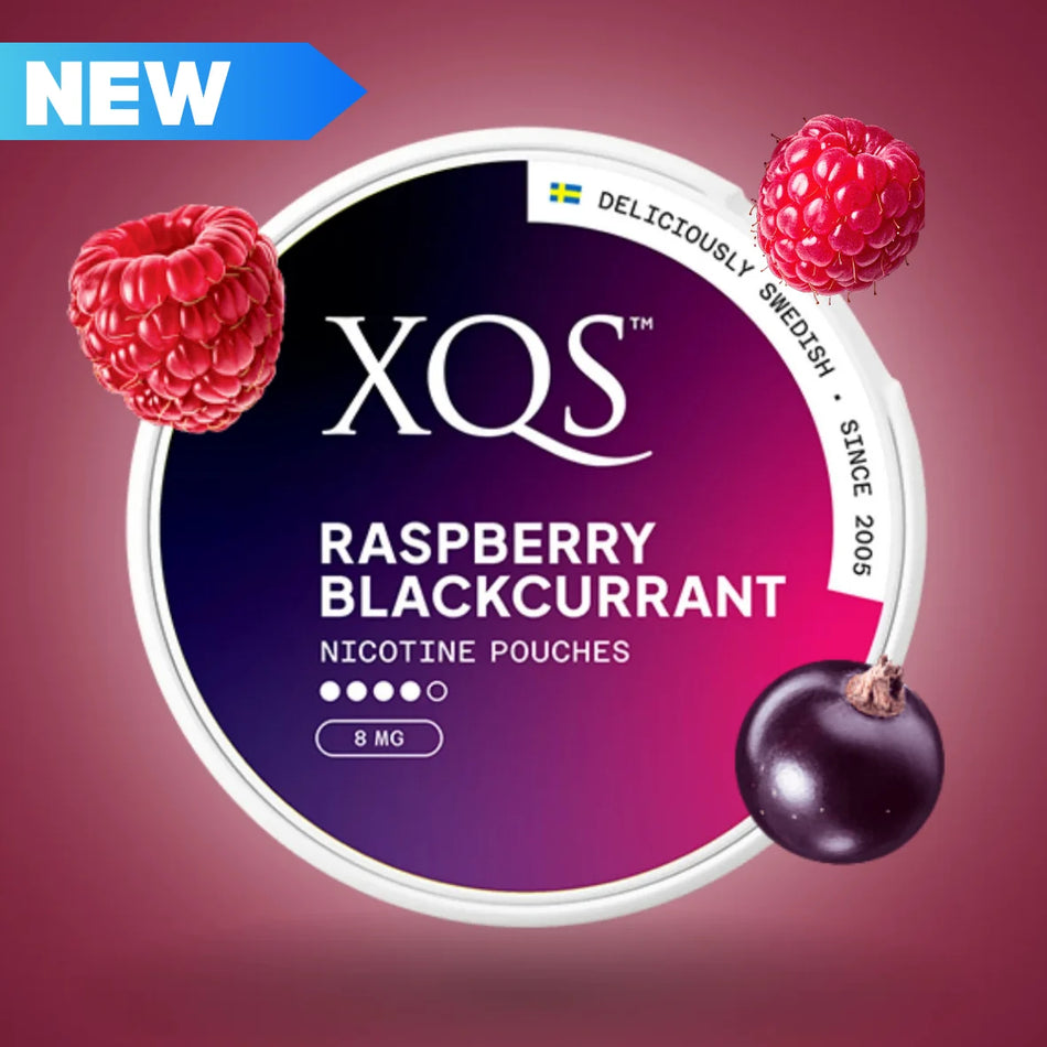 Raspberry Blackcurrant Nicotine Pouches by XQS (8mg)